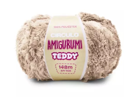 FIO AMIGURUMI TEDDY 148 MTS COR 7062 AMENDOIM CÍRCULO