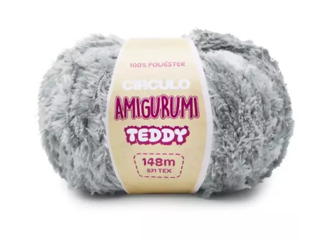 FIO AMIGURUMI TEDDY 148 MTS COR 2198 FUMAÇA CÍRCULO