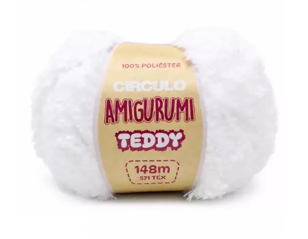 FIO AMIGURUMI TEDDY 148 MTS COR 8001 BRANCO CÍRCULO