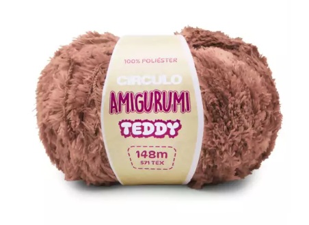 FIO AMIGURUMI TEDDY 148 MTS COR 7713 LENHA CÍRCULO