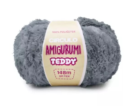 FIO AMIGURUMI TEDDY 148 MTS COR 8335 COALA CÍRCULO
