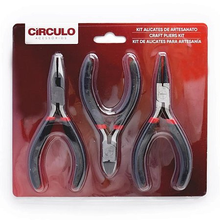 KIT ALICATE ARTESANATO 3 UNIDADES CÍRCULO