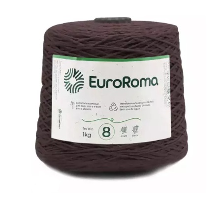 BARBANTE EUROROMA FIO 8 1 KG COR 1100 MARROM