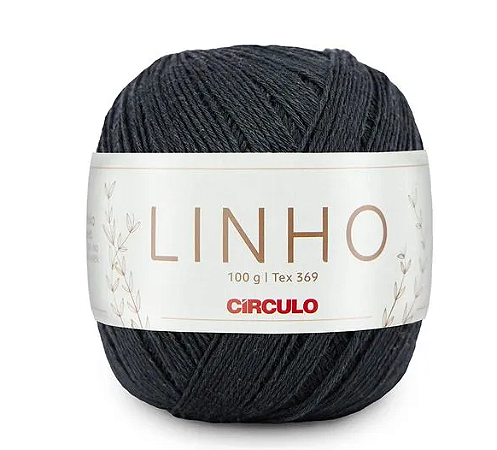 FIO LINHO 100 GR COR 8990 PRETO CÍRCULO