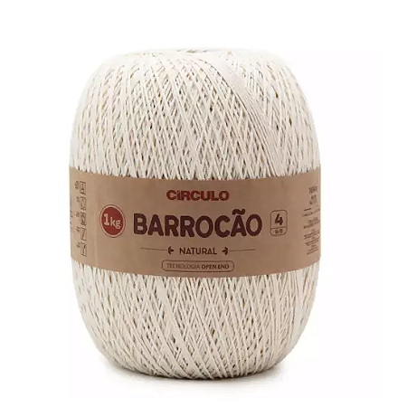 BARBANTE BARROCÃO FIO 4 1KG COR 20 NATURAL