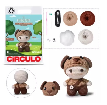 Kit Amigurumi Coleção Fofurinha 2 cor 2 cachorro