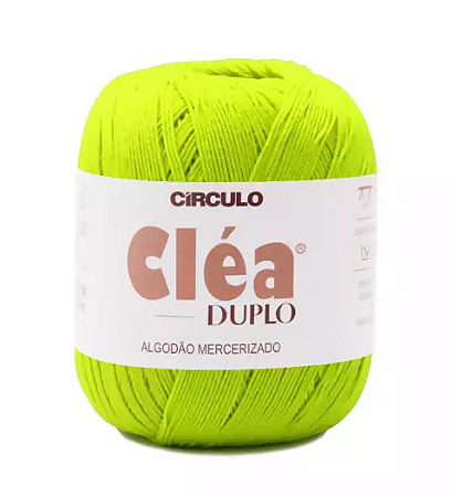FIO CLÉA DUPLO COR 5583 VERDE LIMÃO 150 GR 508 MTS CÍRCULO