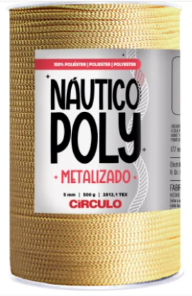 FIO NÁUTICO POLY METALIZADO 5MM COR 7157 SOLARIS 500G COM 177 MTS