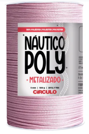 FIO NÁUTICO POLY METALIZADO 5MM COR 3144 FLORATTA 500G COM 177 MTS