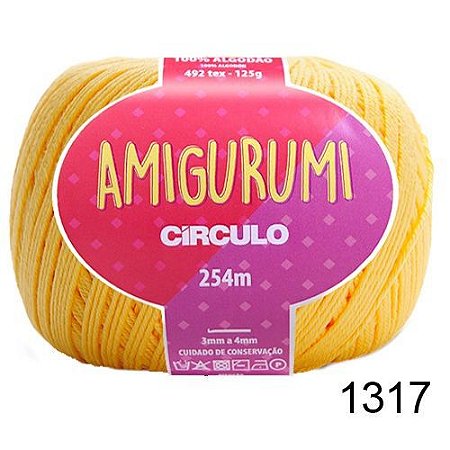 LINHA AMIGURUMI 125 G COR 1317 SOLAR AMARELO