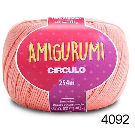 LINHA AMIGURUMI 125 G COR 4092 ORGANZA ROSÊ