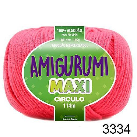 FIO AMIGURUMI MAXI 135 GR 114 MTS COR 3334 TULIPA VERMELHA