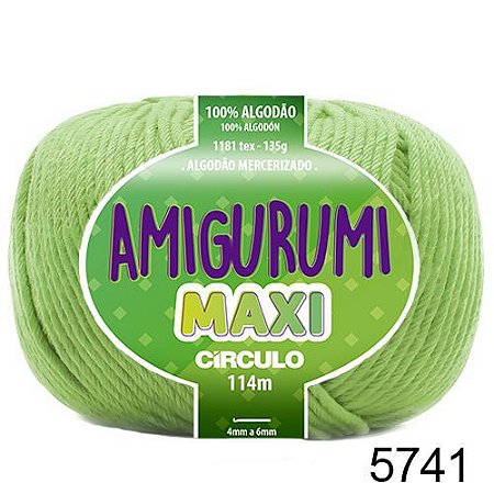 FIO AMIGURUMI MAXI 135 GR 114 MTS COR 5741 PERIQUITO VERDE