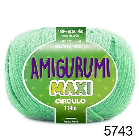 FIO AMIGURUMI MAXI 135 GR 114 MTS COR 5743 NASCENTE VERDE