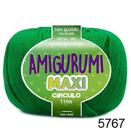 FIO AMIGURUMI MAXI 135 GR 114 MTS COR 5767 VERDE BANDEIRA