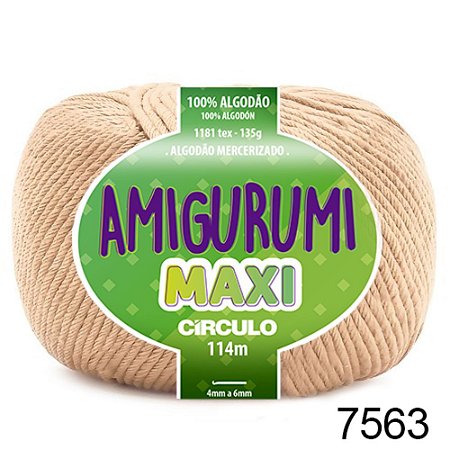 FIO AMIGURUMI MAXI 135 GR 114 MTS COR 7563 CHANTILY BEGE