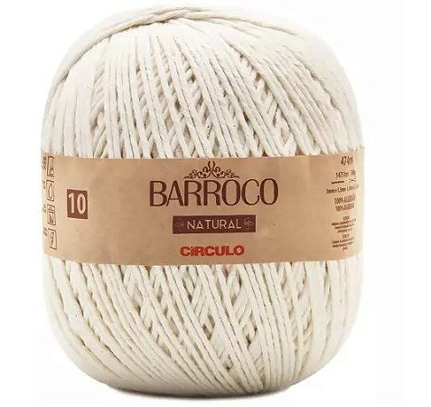 BARBANTE BARROCO NATURAL FIO 10 700 GR CÍRCULO