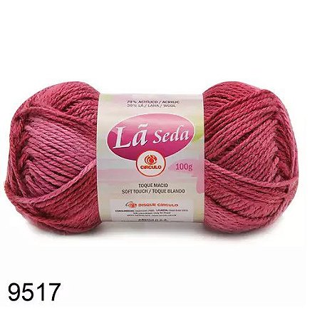 LÃ SEDA CIRCULO COR 9517 MESCLA ALAMANDA VERMELHO 100 G