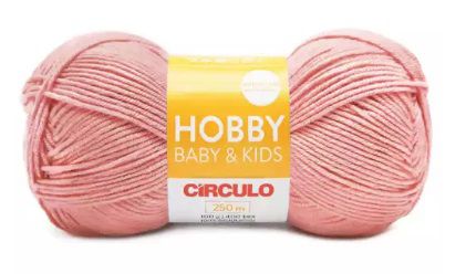 FIO HOBBY BABY KIDS 250 MTS 100 GR COR 3390 QUARTZO ROSÊ