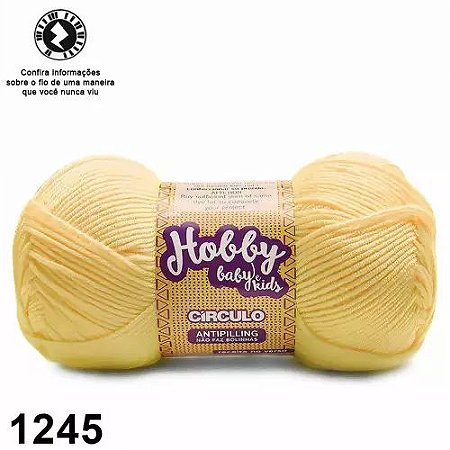FIO HOBBY BABY KIDS 250 MTS 100 GR COR 1245 CANARIO AMAR