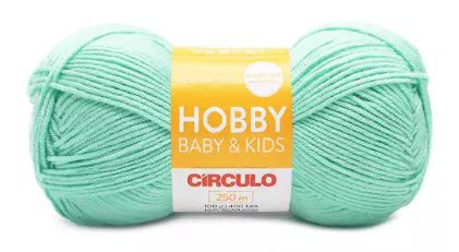 FIO HOBBY BABY KIDS 250 MTS 100 GR COR 550 VERDE CANDY