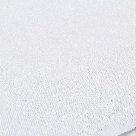 Tecido Para Máscara Riscado Branco floral 0,58cm X 1,44mts