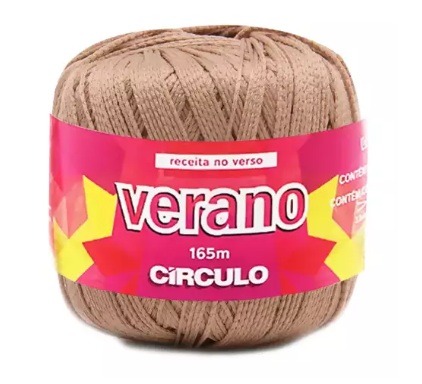 LINHA CROCHE VERANO 165 MTS COR 6114 AMÊNDOA