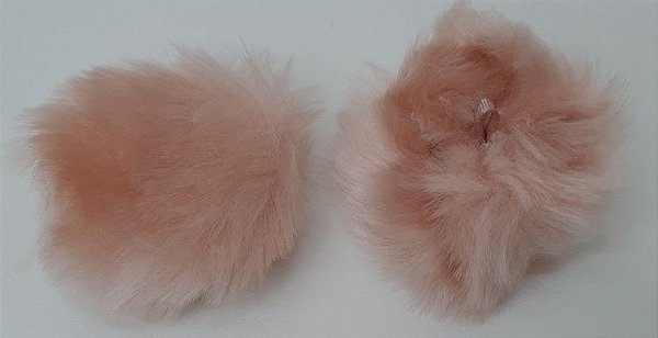 POMPOM PELO BAIXO C/ ALCA REF 4432/3 2 UNID COR ROSA SECO