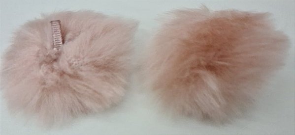 POMPOM PELO BAIXO C/ ALCA REF 4431/3 2 UNID COR ROSA SECO