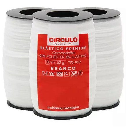 ELASTICO PREMIUM REF 396087 COR 10 BRANCO CIRCULO