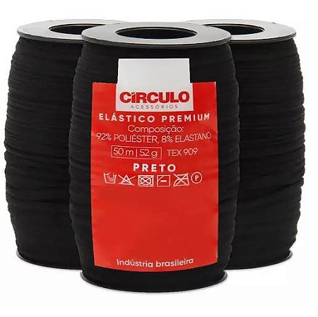 ELASTICO PREMIUM REF 396087 COR 940 PRETO CíRCULO
