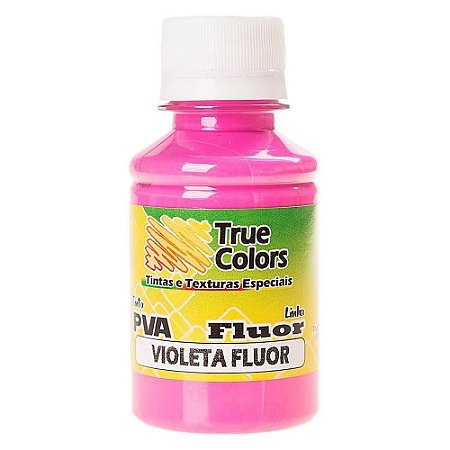 TINTA PVA FOSCO TRUE COLORS VIOLETA FLUOR 100 ML