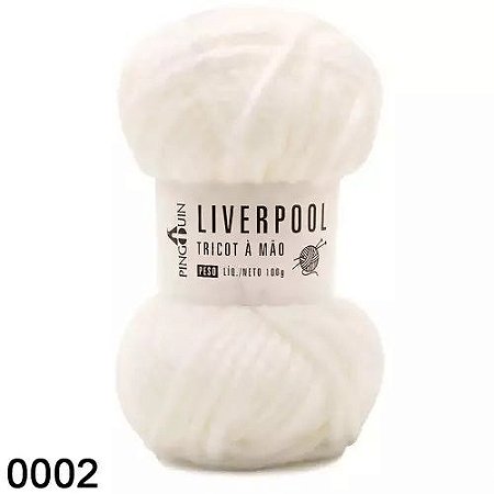 FIO LIVERPOOL 100 GR COR 2 BRANCO PINGOUIN