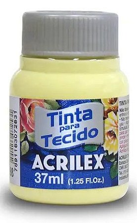 TINTA PARA TECIDO ACRILEX AMARELO BEBÊ 37 ML