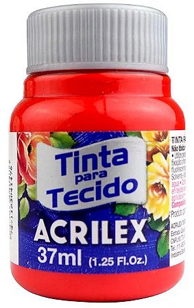 TINTA PARA TECIDO ACRILEX VERMELHO VIVO 37 ML