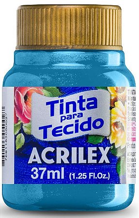 TINTA PARA TECIDO ACRILEX METALICA AZUL 37 ML