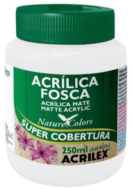 TINTA ACRILICA FOSCA BRANCO 250 ML ACRILEX