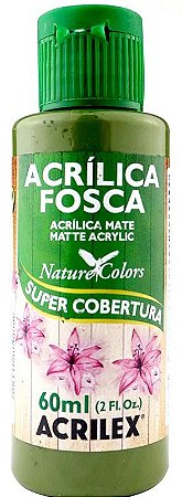 TINTA ACRILICA FOSCA VERDE OLIVA NAT. COLORS 60 ML ACRILEX