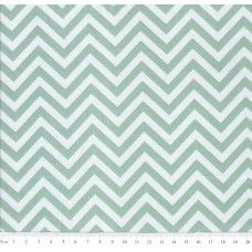 Tecido Caldeira Tricoline 100% Alg. Estampado Chevron Luiza Cor 01 - verde - Medidas 0,40X1,50