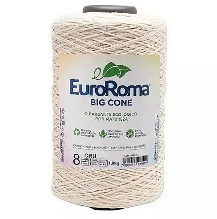 BARBANTE EUROROMA BIG CONE FIO 8 1,800 KG COR CRU 1373 MTS