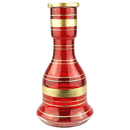 Vaso ZH Sino Stripes Gold 30cm - Vermelho