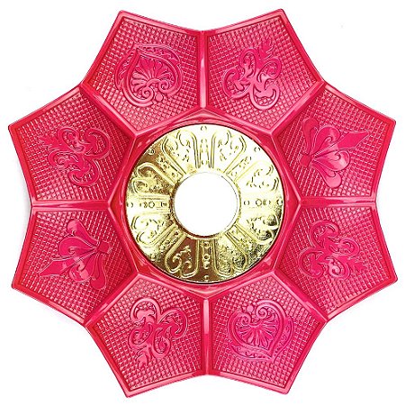 Prato EBS Hookah New Lotus G 27cm - Rosa/Dourado