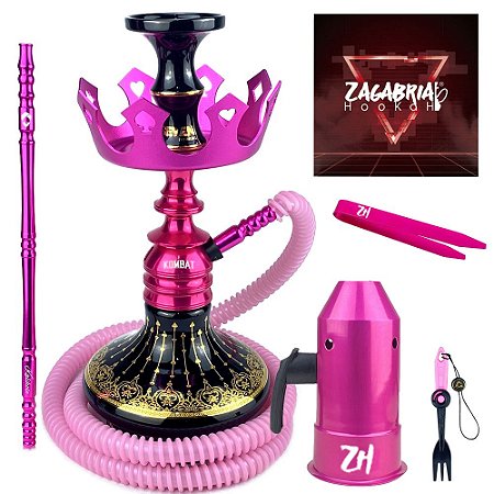 Kit Narguile Completo Amazon Kombat - Rosa KIT567