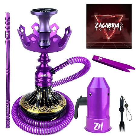 Kit Narguile Completo Amazon Kombat - Roxo KIT571