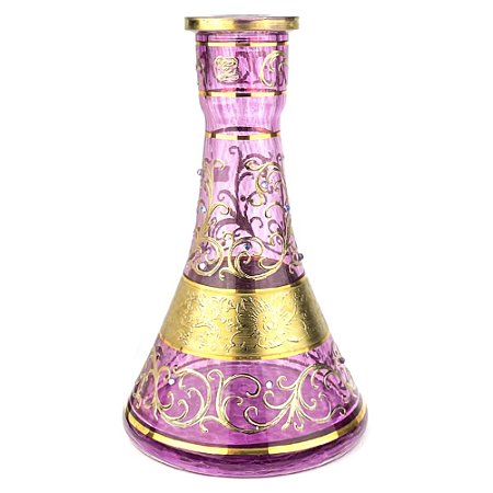 Vaso Bohemian Egermann Tower Stone Tribal 30cm - Hot Pink