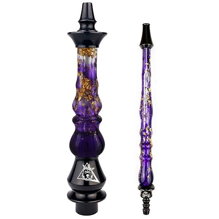 Kit Stem Narguile Nayb Manic + Piteira Nayb - Purple Gold