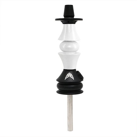 Stem Narguile Marajah Hookah Umbrella Nano Preto/Branco Fusion