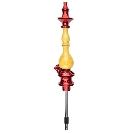 Stem Narguile Zeus Hookah New Edition 2 Respiros - Vermelho Brilho/Marfim