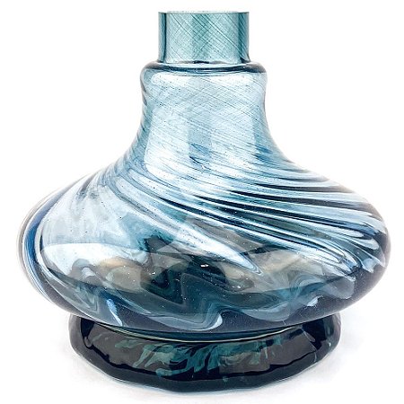Vaso BR Glass Mini 14cm - Azul Aquamarine Twist