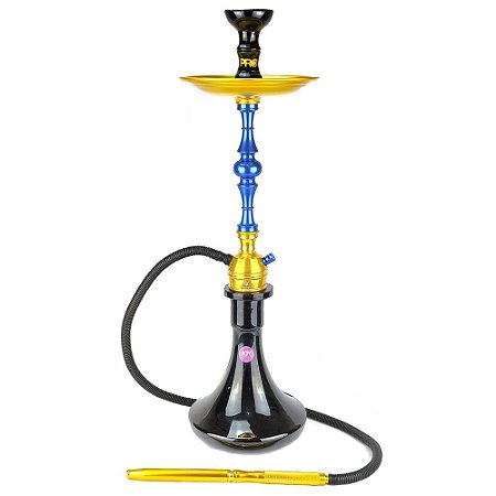 Kit Narguile Completo Triton Up - Azul/Dourado KIT617